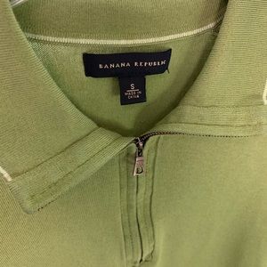 BANANA REPUBLIC Crew Neck Zip-up sweat shirt M